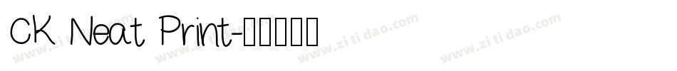 CK Neat Print字体转换